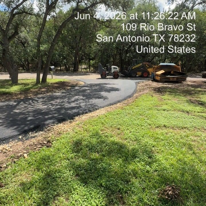 Fresh asphalt path in San Antonio, TX